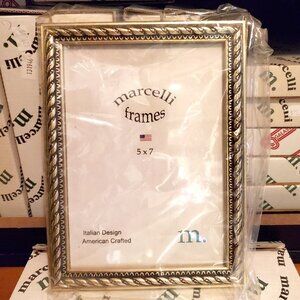 FG Galassi & Marcelli Frames One 5"x7" Antique Silver Rope Styled Frame NIB